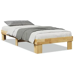 Bedframe zonder matras 75×190 cm massief hout eiken