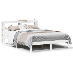 Bedframe zonder matras massief grenenhout wit 120×200 cm Bedframe zonder matras massief grenenhout wit 120×200 cm