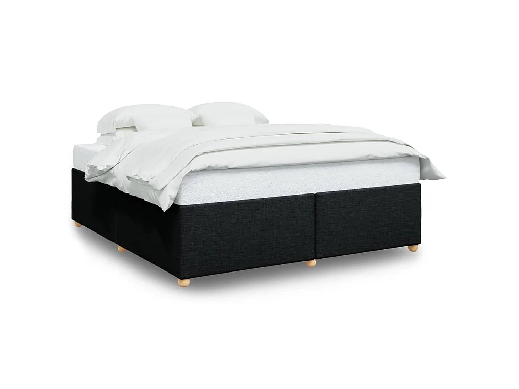 Bedframe zonder matras stof zwart 200x200 cm