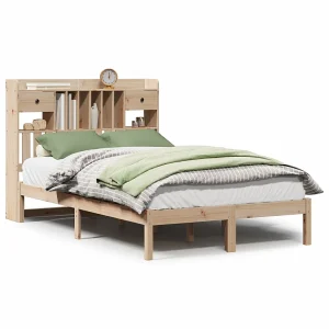 Bed met boekenkast zonder matras massief grenenhout 135×190 cm Bed met boekenkast zonder matras massief grenenhout 135×190 cm