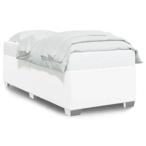 Bedframe kunstleer wit 100×200 cm