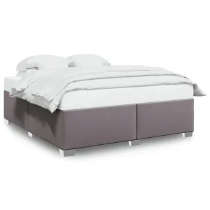 Bedframe kunstleer grijs 180×200 cm