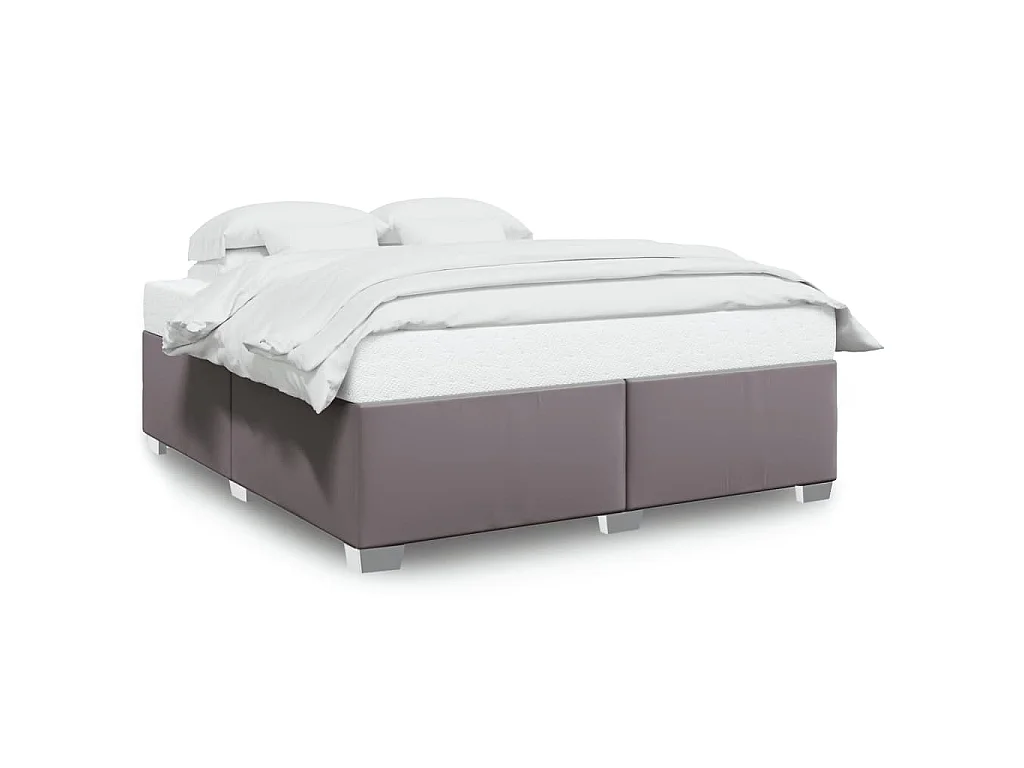 Bedframe kunstleer grijs 180x200 cm