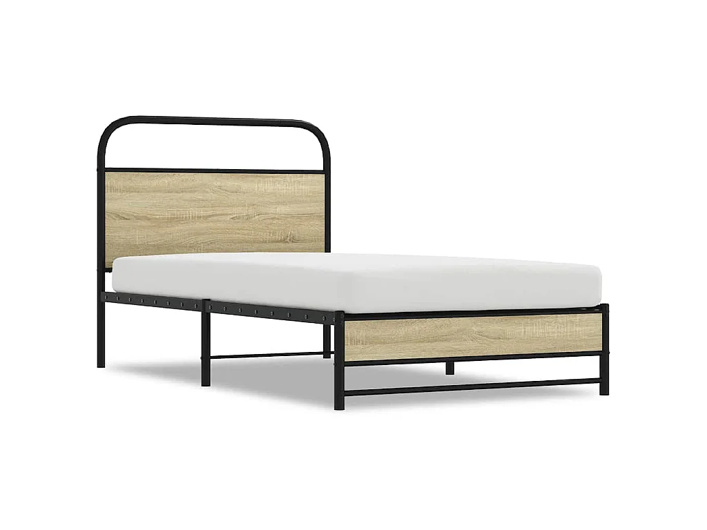 Bedframe zonder matras bewerkt hout sonoma eikenkleur 100x190cm