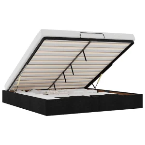 Bedframe zonder matras 160×200 cm stof zwart