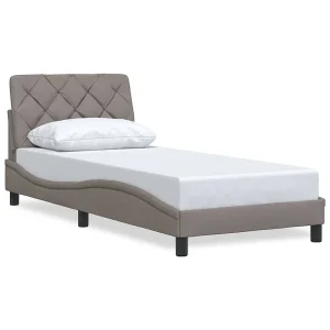 Bedframe zonder matras 80×200 cm stof taupe