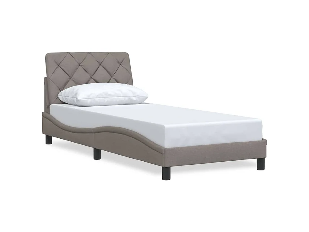 Bedframe zonder matras 80x200 cm stof taupe