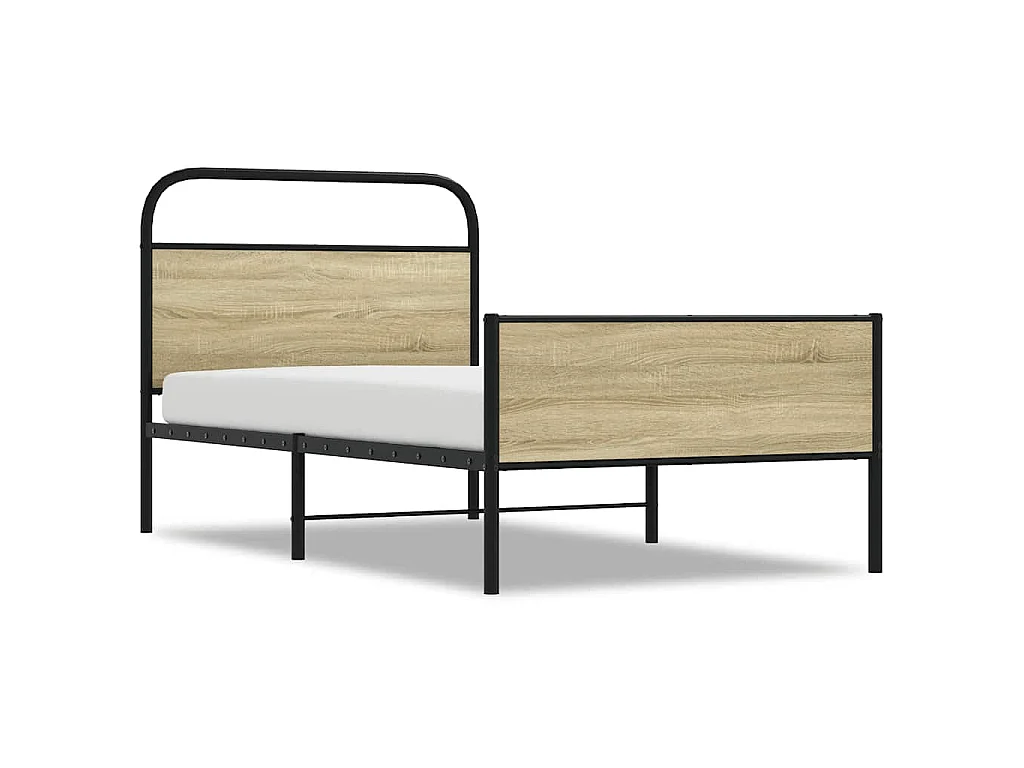Bedframe zonder matras bewerkt hout sonoma eikenkleur 100x200cm
