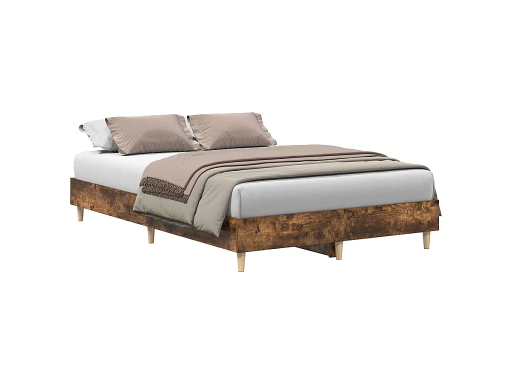 Bedframe zonder matras 120x190 cm spaanplaat gerookt eiken