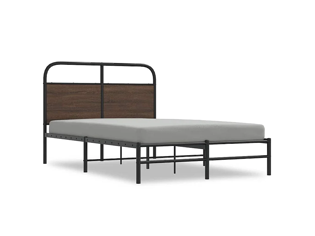 Bedframe zonder matras bewerkt hout bruin eikenkleur 120x200 cm