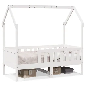 Bedhuis wit massief grenenhout 80×160 cm Bedhuis wit massief grenenhout 80×160 cm