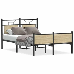 Bedframe zonder matras hout sonoma eikenkleurig 120×200 cm Bedframe zonder matras hout sonoma eikenkleurig 120×200 cm