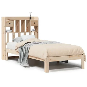Bed met boekenkast zonder matras massief grenenhout 90×190 cm Bed met boekenkast zonder matras massief grenenhout 90×190 cm