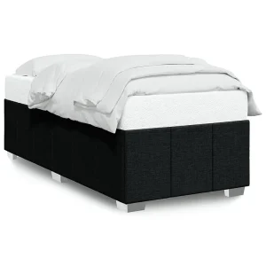 Bedframe zonder matras 80×200 cm stof zwart Bedframe zonder matras 80×200 cm stof zwart