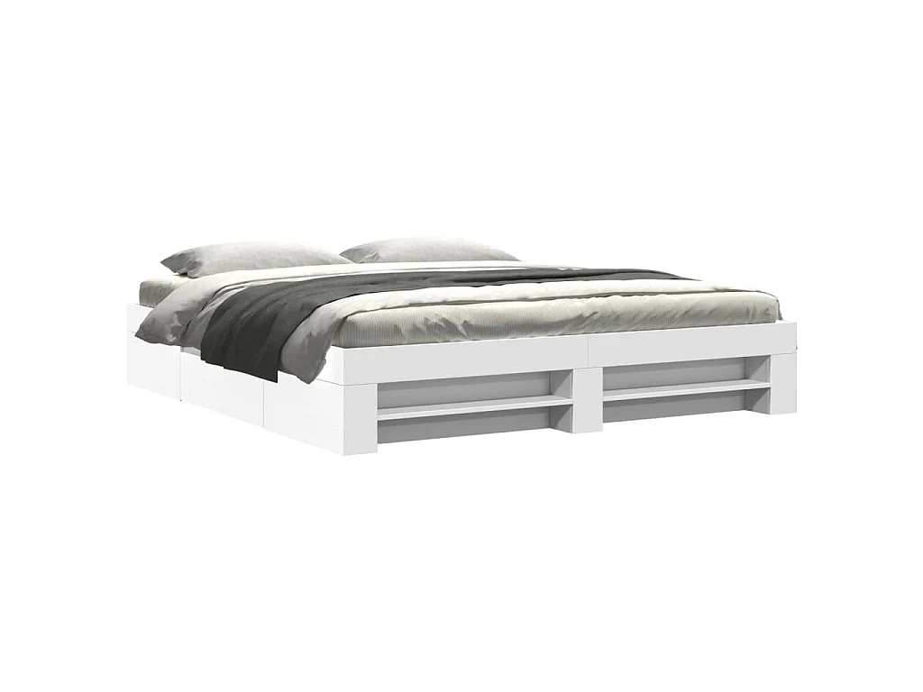Bedframe zonder matras 180x200 cm spaanplaat wit