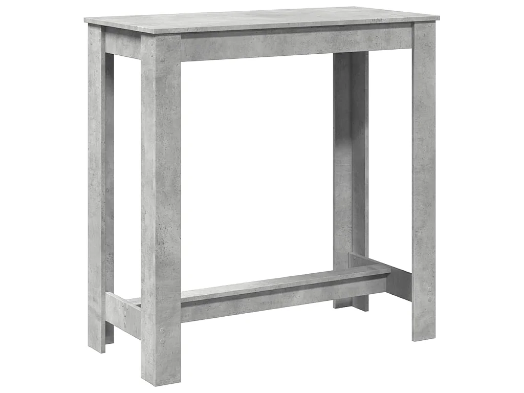 Bartafel 102x50x103,5 cm bewerkt hout betongrijs