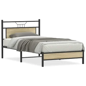 Bedframe zonder matras hout sonoma eikenkleurig 100×190 cm Bedframe zonder matras hout sonoma eikenkleurig 100×190 cm