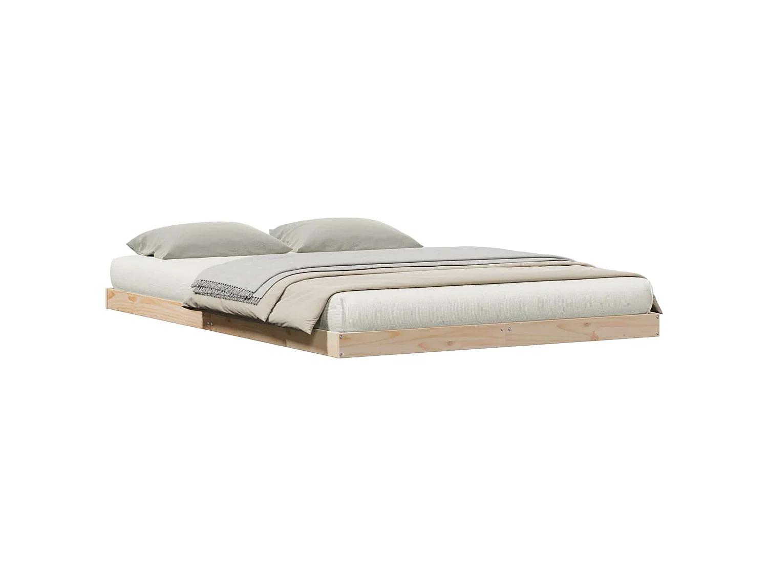 Bedframe Naturel 140 x 210 cm Massief grenenhout