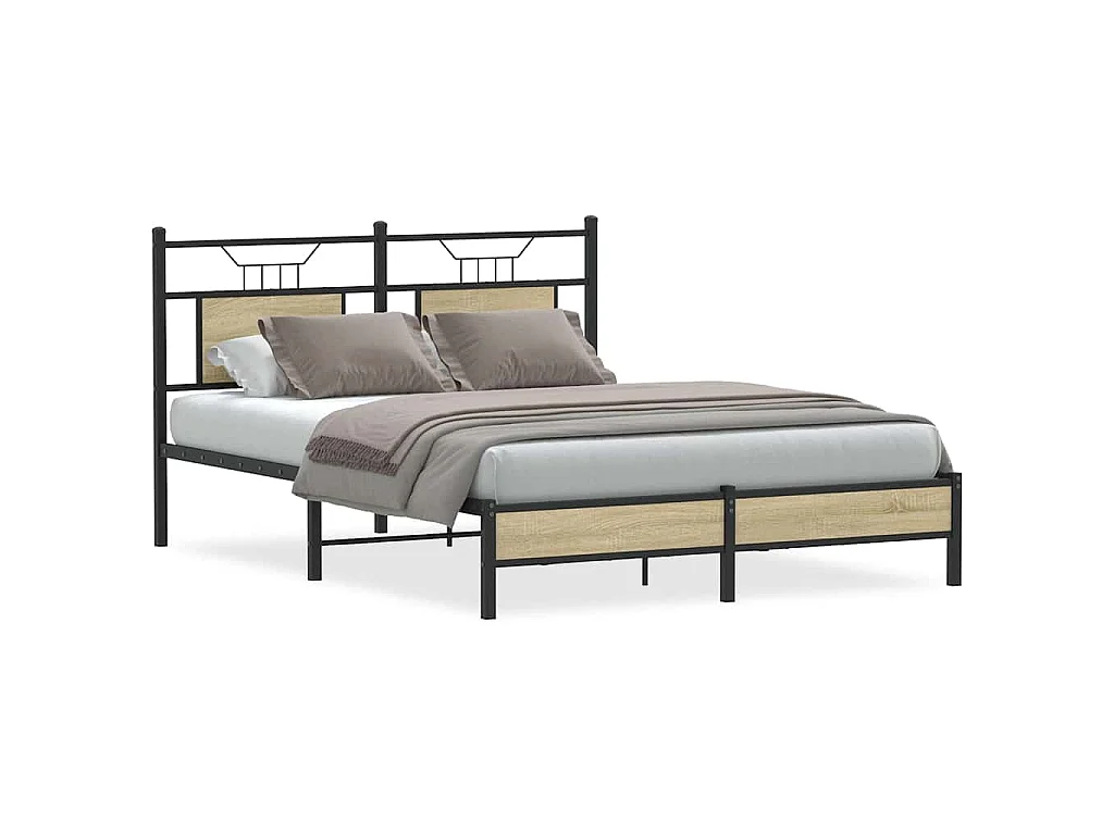 Bedframe zonder matras hout sonoma eikenkleurig 140x190 cm