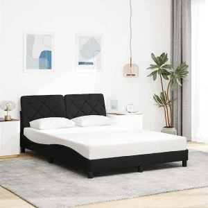 Bedframe zonder matras 120×200 cm stof zwart
