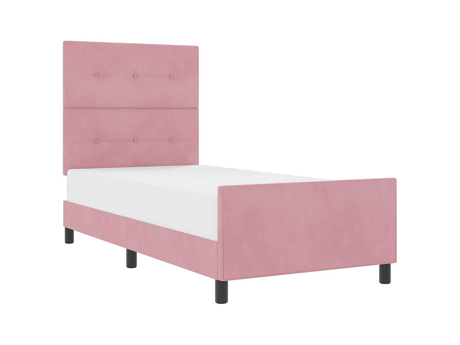 Boxspringbed met hoofdeinde Roze 100 x 200 cm Fluweel