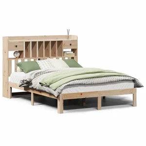 Bed met boekenkast zonder matras massief grenenhout 140×200 cm Bed met boekenkast zonder matras massief grenenhout 140×200 cm