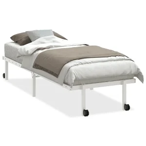 Bedframe zonder matras opvouwbaar 75×190 cm staal wit Bedframe zonder matras opvouwbaar 75×190 cm staal wit