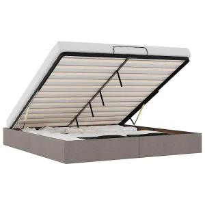 Bedframe zonder matras 180×200 cm stof taupe Bedframe zonder matras 180×200 cm stof taupe