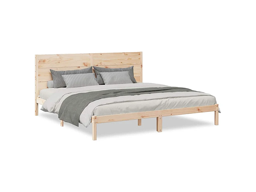 Bedframe extra lang zonder matras massief hout 200x220 cm