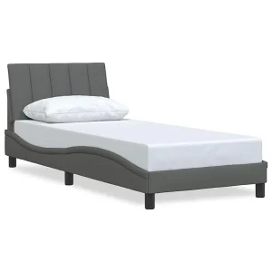 Bedframe zonder matras "Hanko" 90×190 cm stof donkergrijs