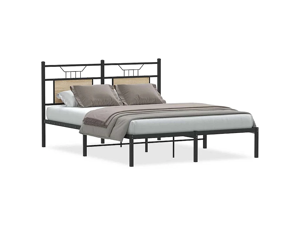 Bedframe zonder matras hout sonoma eikenkleurig 140x200 cm