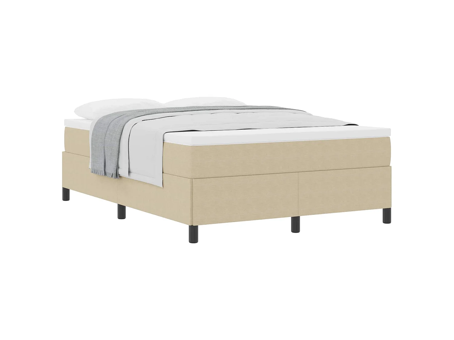 Boxspringbed Grijs groen 160 x 200 cm Katoen Stof