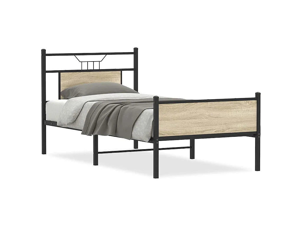 Bedframe zonder matras hout sonoma eikenkleurig 80x200 cm