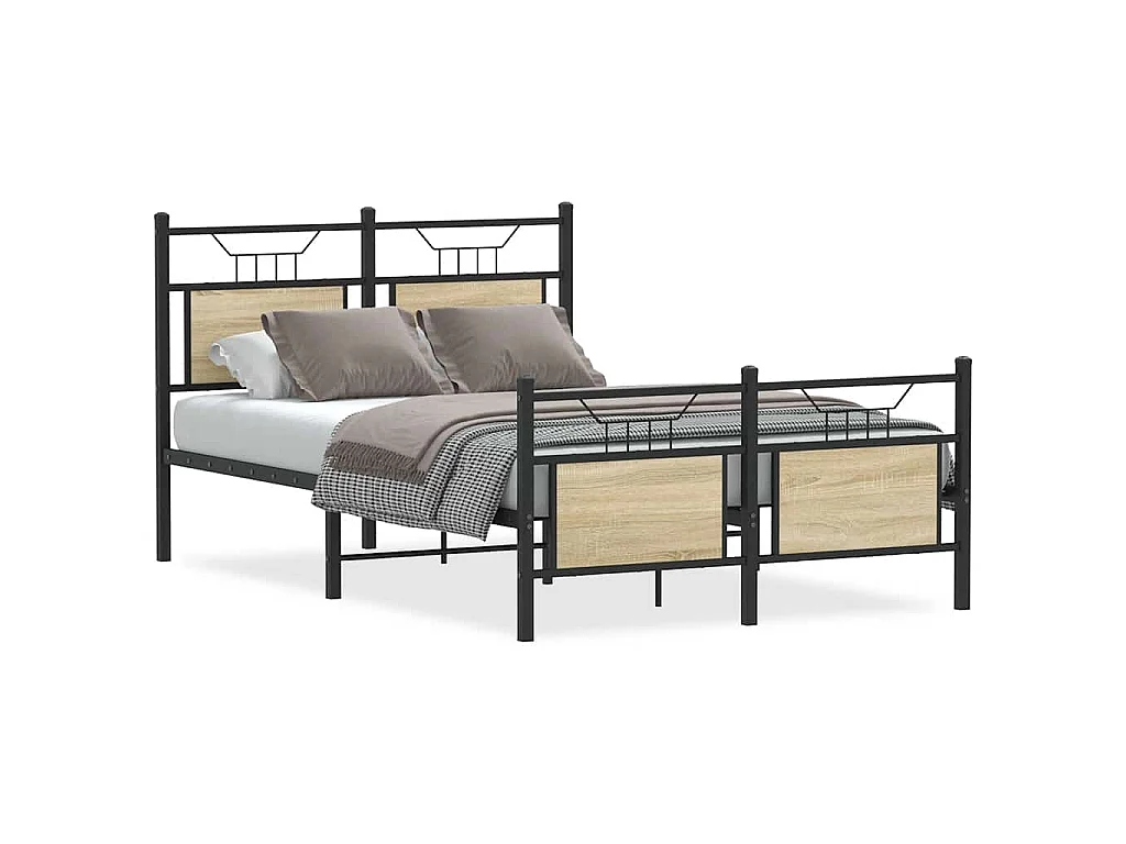 Bedframe zonder matras hout sonoma eikenkleurig 120x200 cm