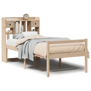 Bed met boekenkast zonder matras massief grenenhout 90×200 cm Bed met boekenkast zonder matras massief grenenhout 90×200 cm