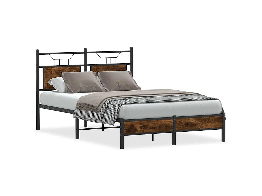 Bedframe zonder matras hout gerookt eikenkleurig 120x200 cm