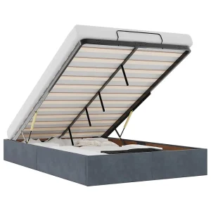 Bedframe zonder matras 120×200 cm fluweel donkergrijs