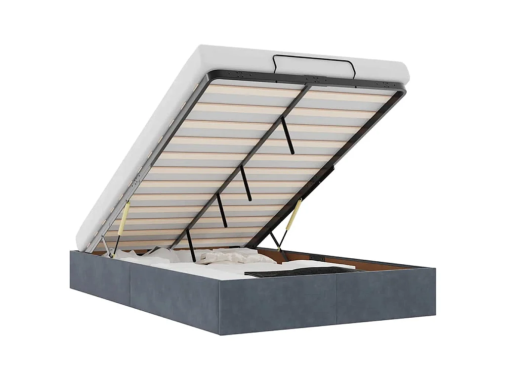 Bedframe zonder matras 120x200 cm fluweel donkergrijs