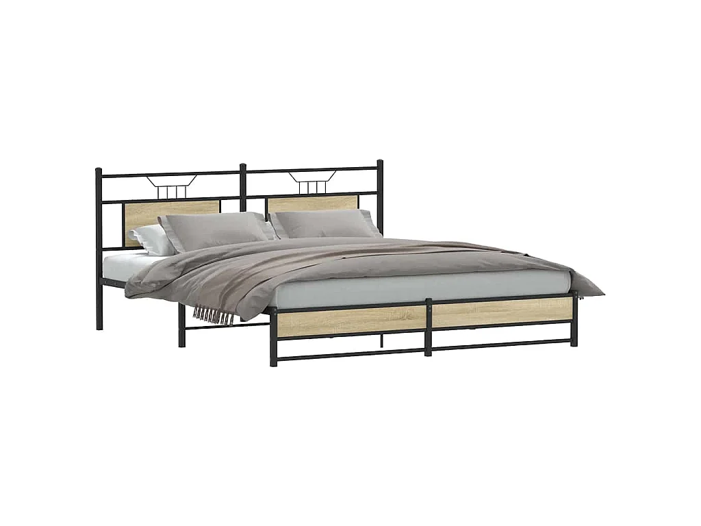 Bedframe zonder matras hout sonoma eikenkleurig 160x200 cm
