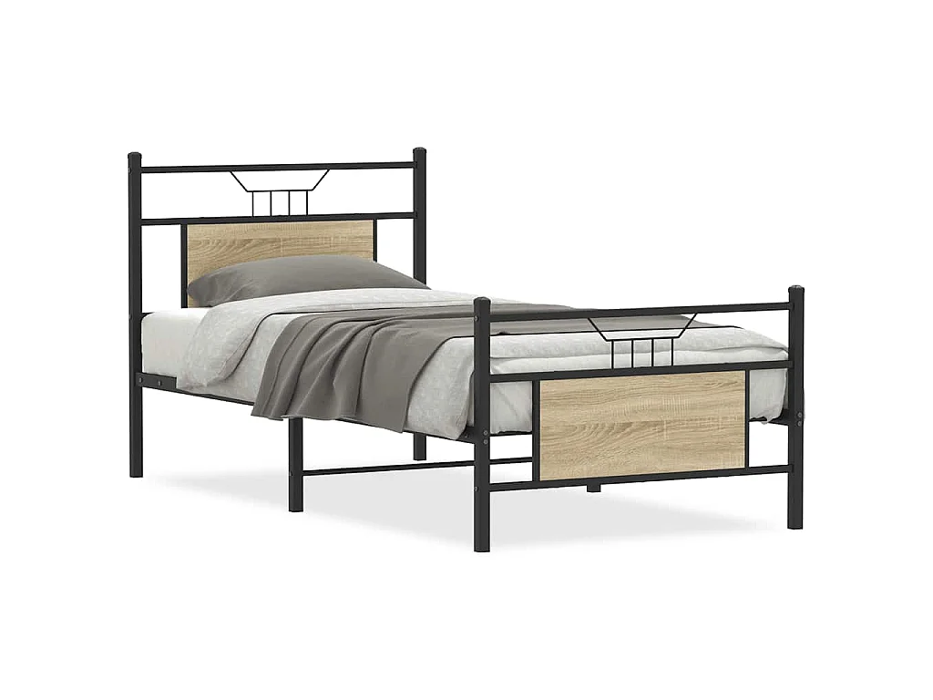 Bedframe zonder matras hout sonoma eikenkleurig 80x200 cm