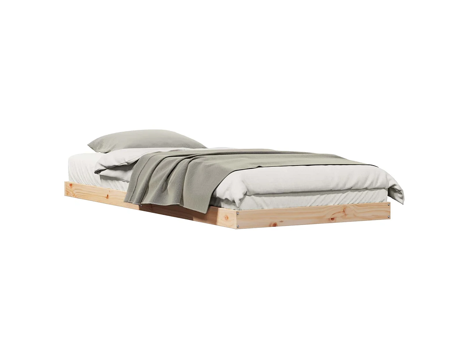 Bedframe Naturel 100 x 220 cm Massief grenenhout