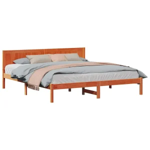 Bedframe Bruin 180 x 200 cm Massief grenenhout