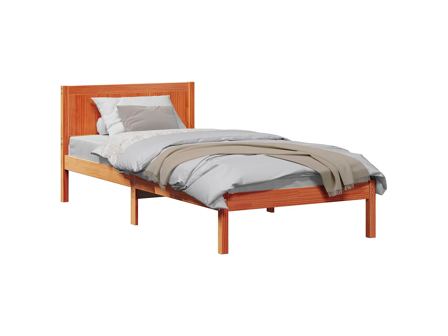 Bedframe Bruin 80 x 200 cm Massief grenenhout