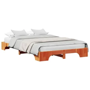 Bedframe Wasbruin 135 x 190 cm Massief grenenhout Bedframe Wasbruin 135 x 190 cm Massief grenenhout