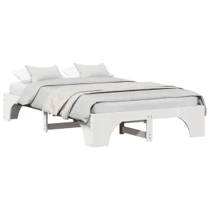 Bedframe Wit 120 x 200 cm Massief grenenhout Bedframe Wit 120 x 200 cm Massief grenenhout