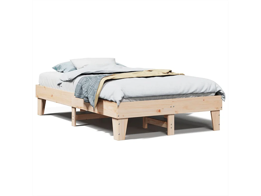 Bedframe zonder matras massief grenenhout 135x190 cm