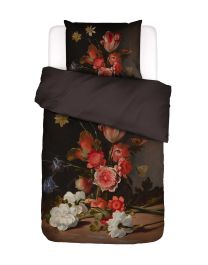 Essenza Blooming Story Dark brown Dekbedovertrek