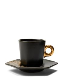 Essenza Masterpiece Donkergroen Espresso kop & schotel